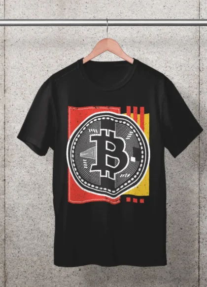 Funky Bitcoin Millionaire T shirt for men online in India Abstract Black Tee