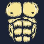 Funny Gorilla Chest DTF Transfer Design for T Shirt Print at home online in India