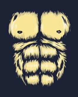 Funny Gorilla Chest DTF Transfer Design for T Shirt Print at home online in India