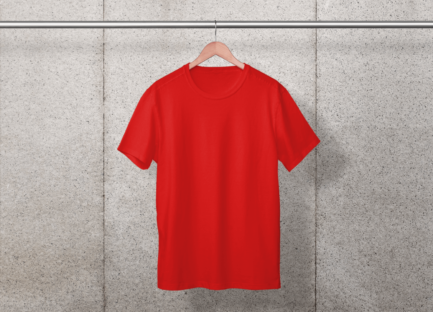 Premium quality branded red color crew neck t-shirt for Dropshipping in India