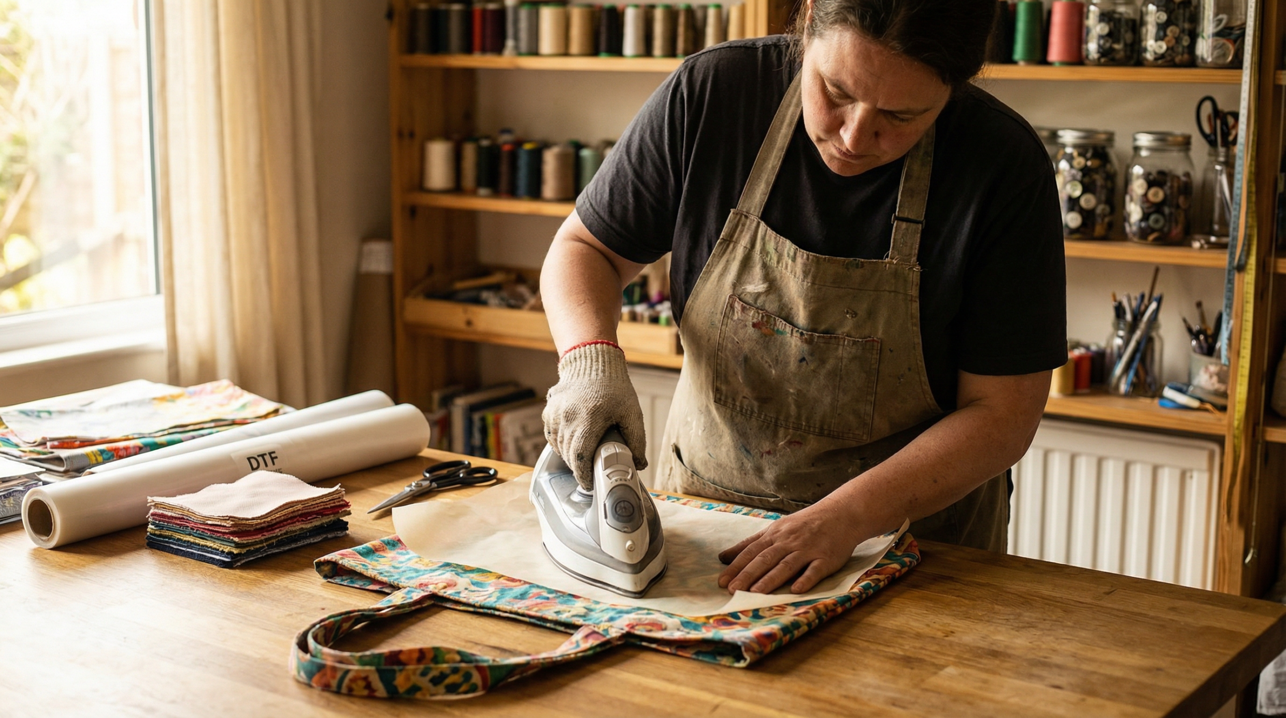 Can you iron on DTF transfers at home without professional equipment